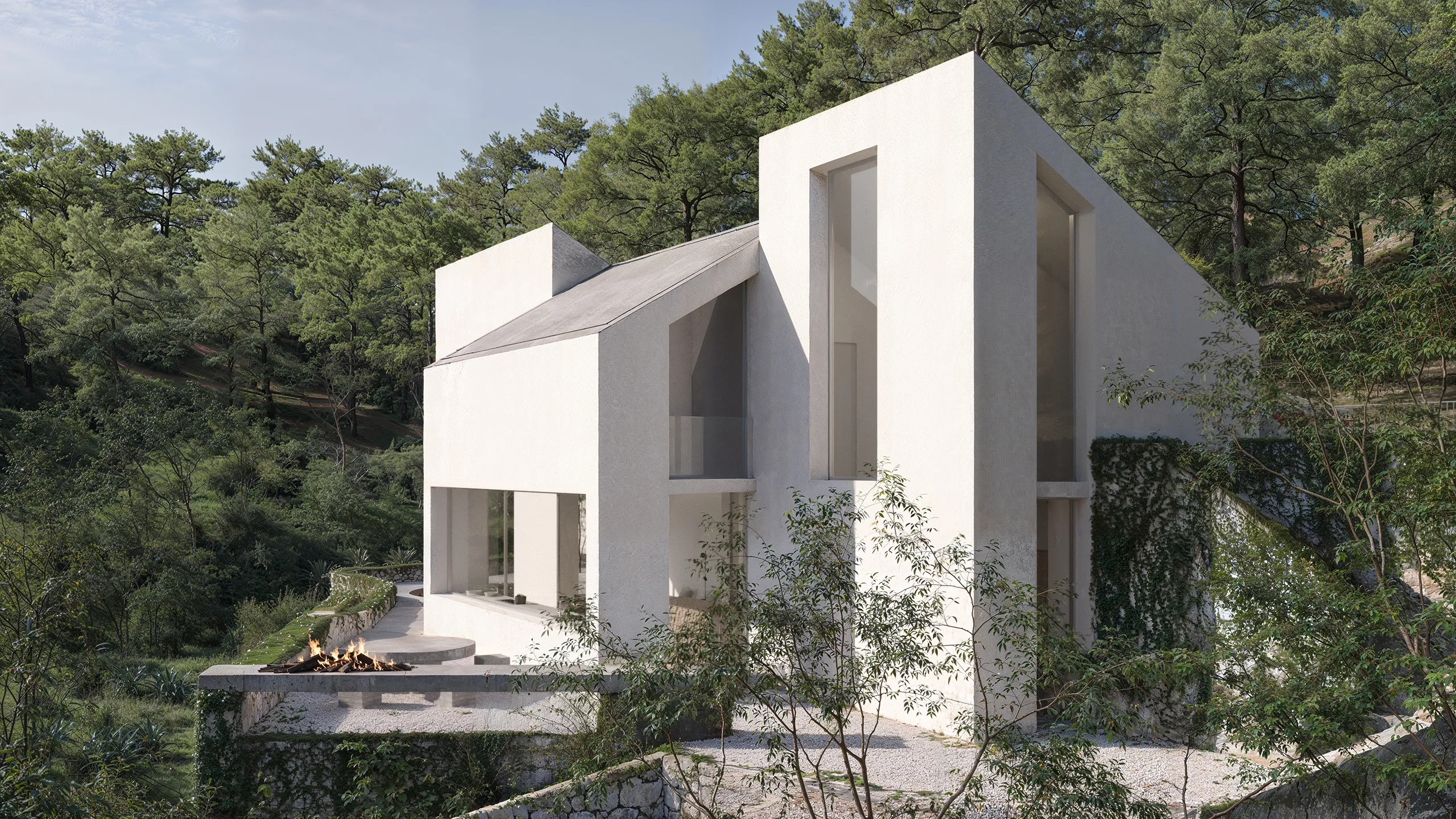 3D arhitektonska vizualizacija eksterijera moderne vile, render, vizualizacija, Makarska
